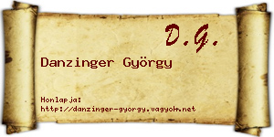 Danzinger György névjegykártya