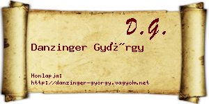 Danzinger György névjegykártya