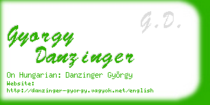 gyorgy danzinger business card